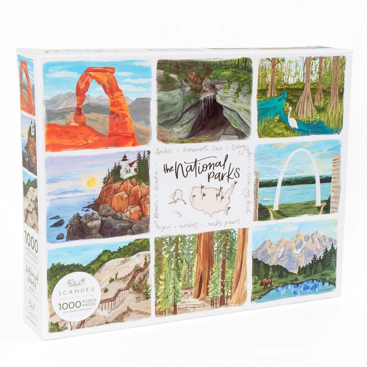 1canoe2 One Canoe Two Paper Co. National Parks 1,000 Piece Jigsa